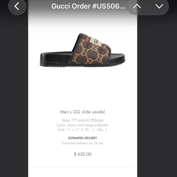 Gucci Brown GG sandals - Picture 8 of 8